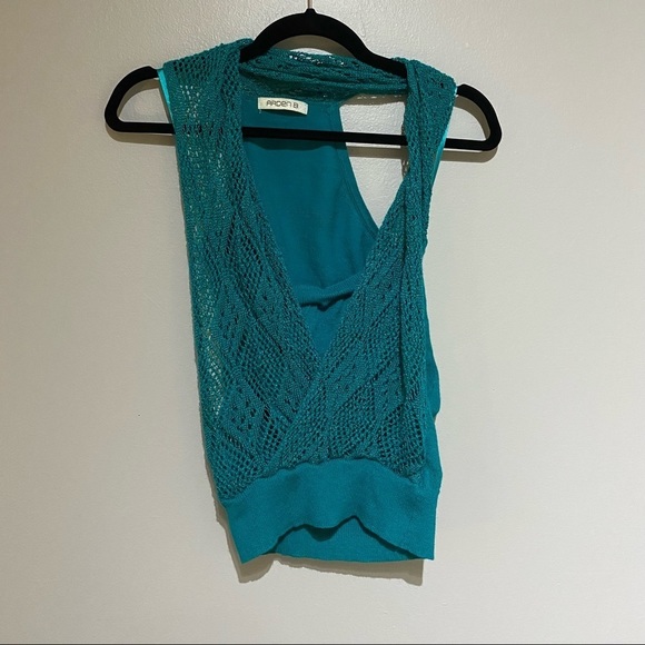 Arden B Dressy Tank Top Style Shirt teal - Picture 3 of 5